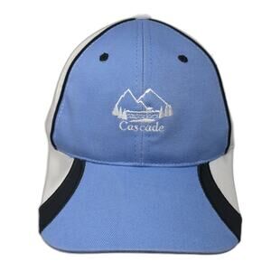 Cascade Strapback Baseball Cap Blue One Size Adjustable Embroidered Town Talk
